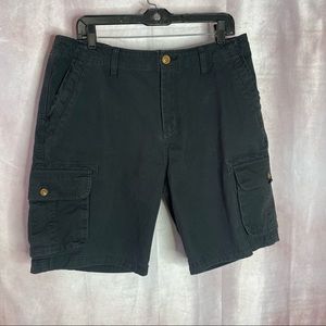 Quicksilver Mens Black Regular Fit Cargo Shorts Size 34